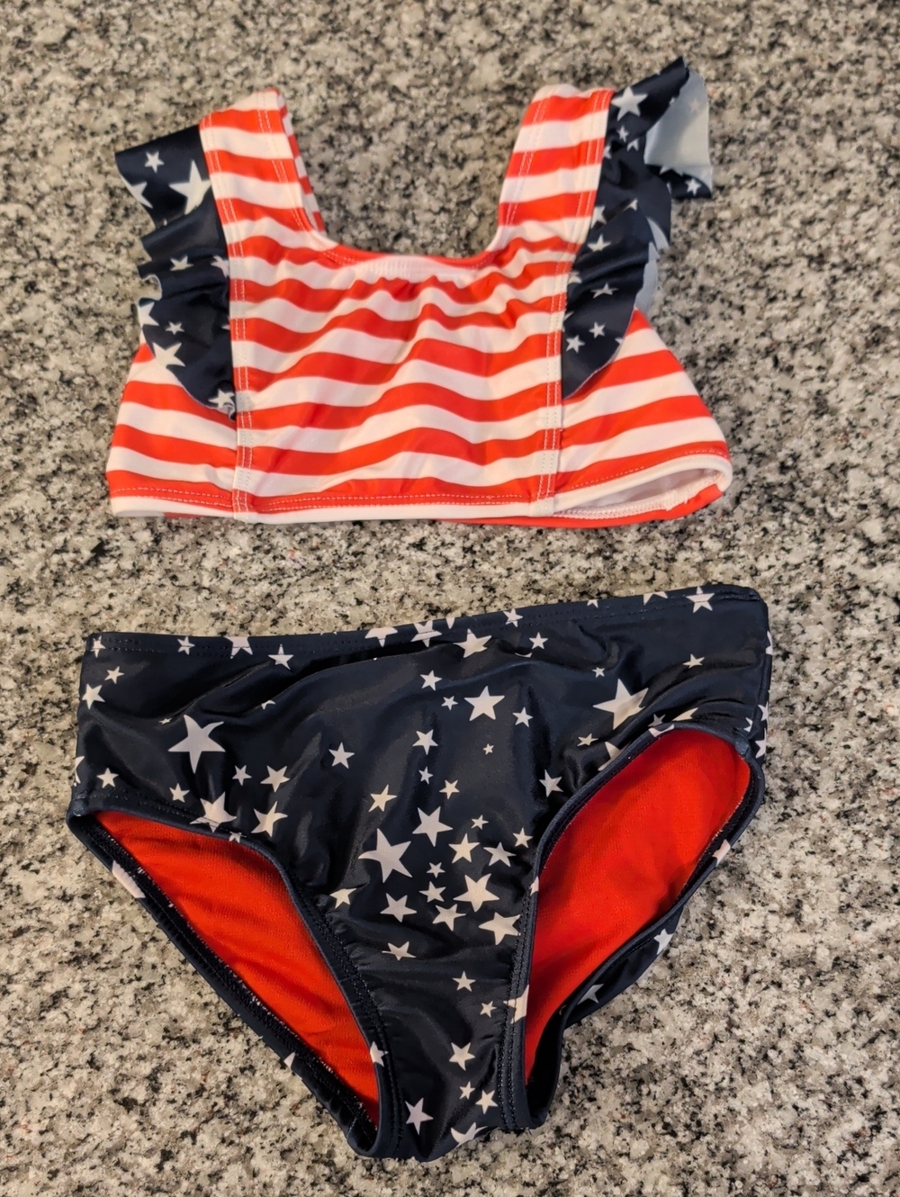 jumping beans Red & Navy Girls Swim Top